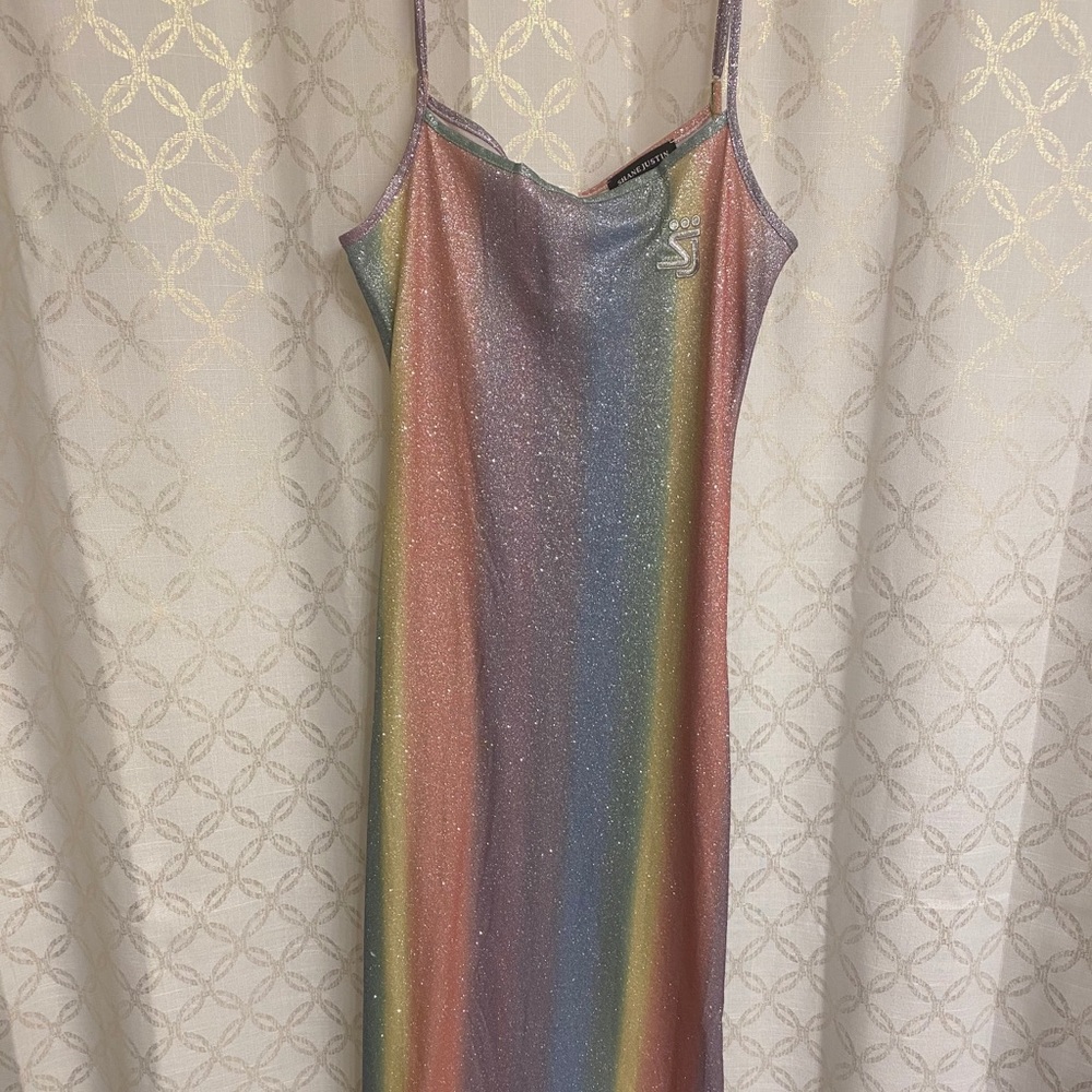 ShaneJustin glitter multi color dress